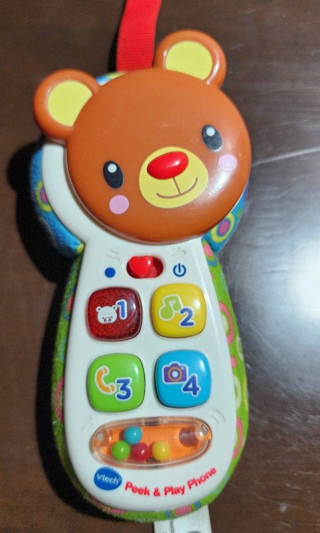 Vtech Peek and play Phone (Category: Infant Playtime) located in Baguio. Submitted by coffeesilvershadow_28 (Listing ID 1437000295, Image 1). Description: - From Hongkong box- With signs of usage but still in good condition. malinis po battery compartment nya - Need 2 AAA battery - Baguio dropping - Jnt shipping- Payment first plus sf before shipping.