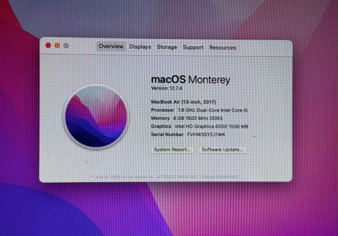 Apple MacBook Air 13-inch (2017) - Intel Core i5, 8GB RAM (Category: Laptops & Notebooks) located in Quezon City. Submitted by keonlouie (Listing ID 1441303377, Image 3). Description: - 2017 MacBook Air 13-inch - Intel Core i5 Processor - 8GB RAM - Ideal for everyday tasks and schoolwork - Clear screen and responsive keyboard - Fully functional - Charger included.