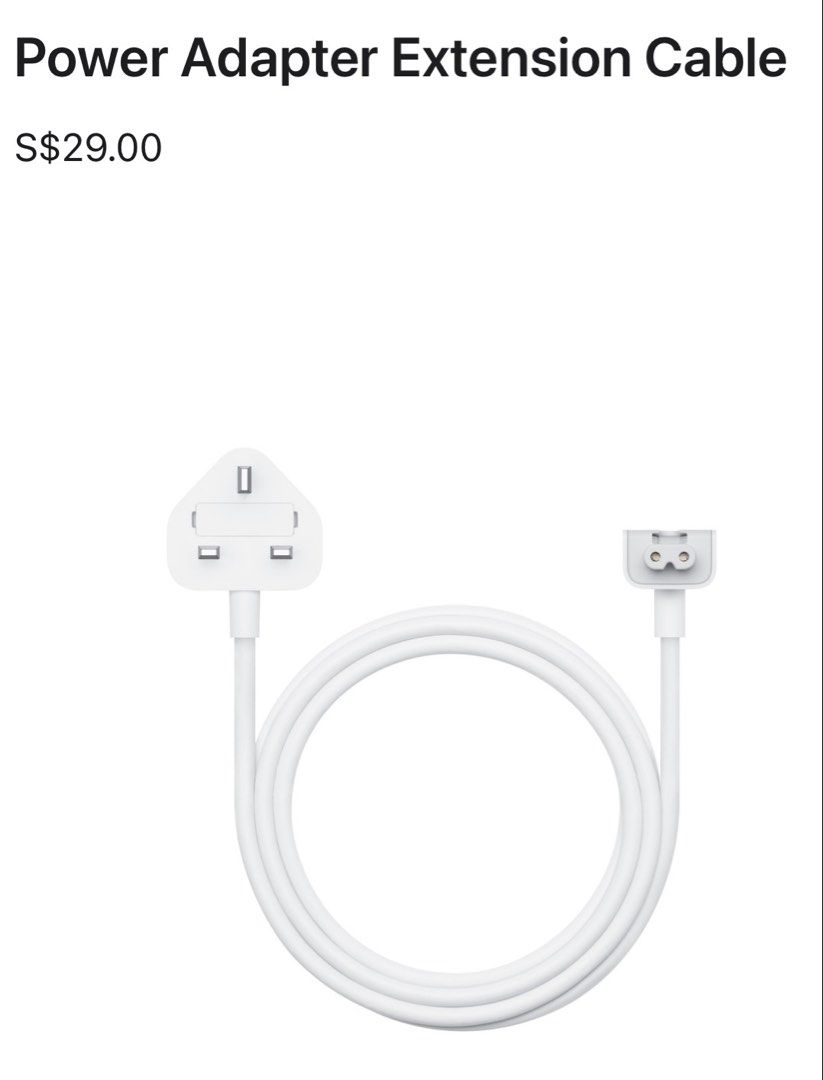 Apple Power Adapter Extension Cable for MacBook Chargers