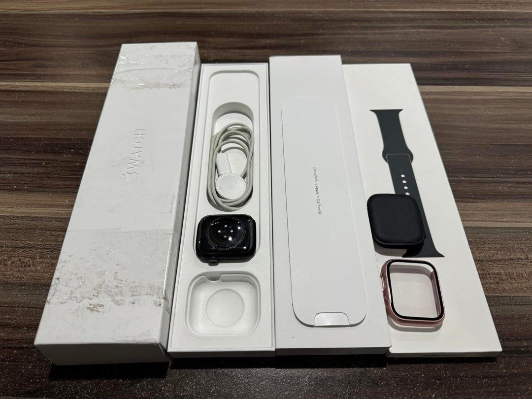 Apple watch Series 8 GPS 45mm (Category: Men's Watches) located in Manila. Submitted by christianramirez160490 (Listing ID 1441176064, Image 2). Description: Apple Watch Series 8 ( GPS ) 45mm 100 Battery health Complete Watch charger strap with free case .