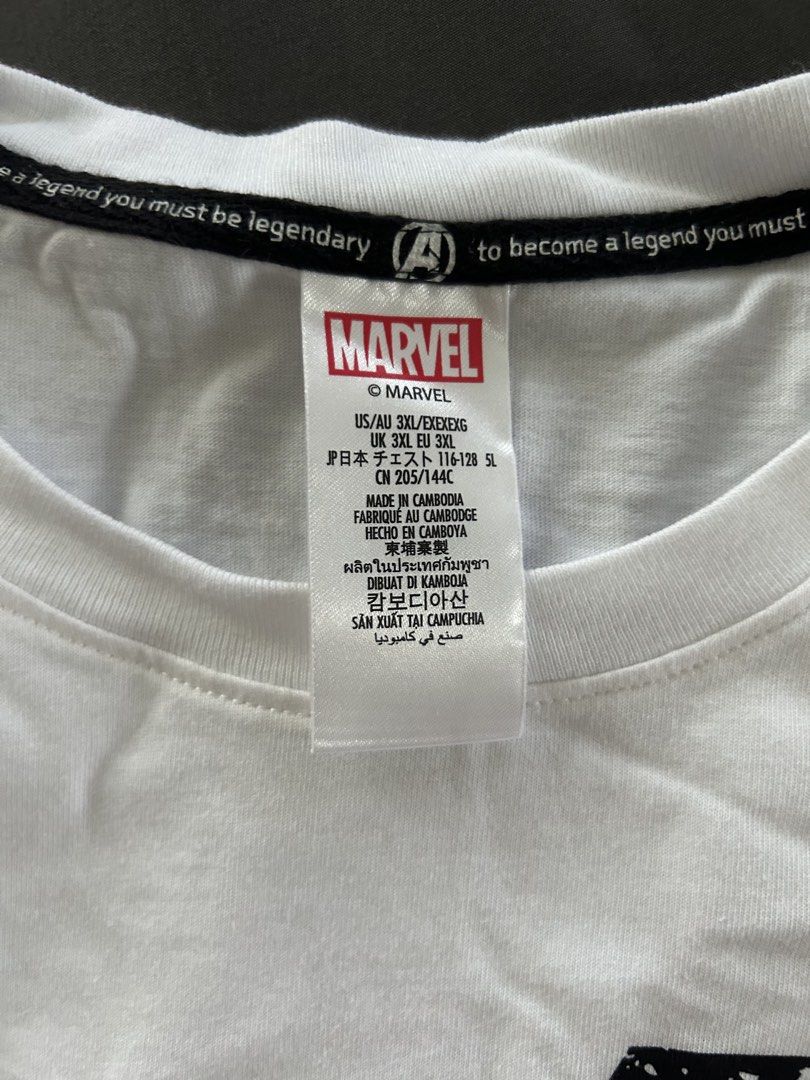 Avengers Plus size Tshirt (Category: Activewear) located in Antipolo. Submitted by cl026 (Listing ID 1441245946, Image 2). Description: Brand new Marvel - Avengers shirt color white size: US / AU - 3XL.