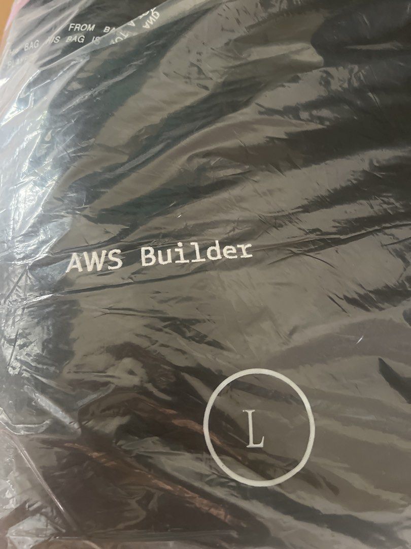 AWS jacket (Category: Coats, Jackets and Outerwear) located in Singapore. Submitted by dane0916 (Listing ID 1441240975, Image 1). Description: AWS bomber jacket - Black bomber jacket - Zip-up front - Two front pockets - Ribbed cuffs and hem - inside plastic, not open.