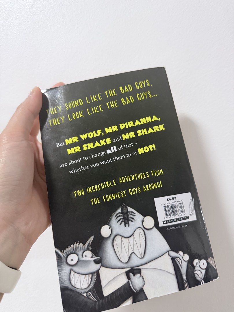 Bad Guys Ep. 1&2 by Aaron Blabey (PB) (Category: Storybooks) located in Pasig City. Submitted by iammr.owl29 (Listing ID 1441271687, Image 3). Description: 📚 Book condition: - dog ears - creases - illustrated inside (B&W) Disclaimers: ❕Actual color may vary due to lightings/effects and camera settings ❕ Photos taken by me except with the last 3 photos, not mine. CTTO. ❕This is PRE-OWNED book. Please expect the ff as it may or already have: 1. ol
