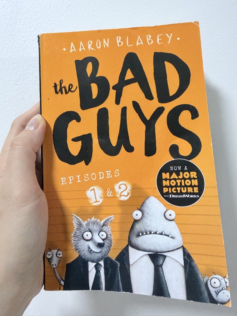 Bad Guys Ep. 1&2 by Aaron Blabey (PB) (Category: Storybooks) located in Pasig City. Submitted by iammr.owl29 (Listing ID 1441271687, Image 1). Description: 📚 Book condition: - dog ears - creases - illustrated inside (B&W) Disclaimers: ❕Actual color may vary due to lightings/effects and camera settings ❕ Photos taken by me except with the last 3 photos, not mine. CTTO. ❕This is PRE-OWNED book. Please expect the ff as it may or already have: 1. ol