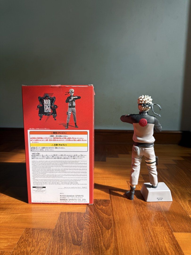 Bandai Naruto Uzumaki Noir Edge Collection Figure (Category: Toy Figures) located in Singapore. Submitted by lovelydealz (Listing ID 1441283968, Image 2). Description: - Naruto Uzumaki Figure - Noir Edge Collection - Brand: Bandai - Includes original box and display base - Figure in dynamic pose - Perfect for Naruto fans' collections CHEAPEST IN THE MARKET.