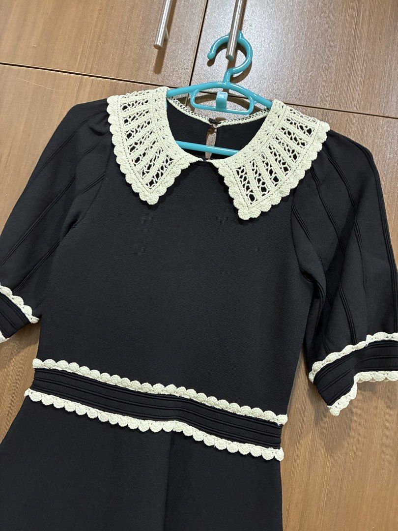 Black Dress with Crochet Collar (Category: Dresses) located in Quezon City. Submitted by anolymous (Listing ID 1441326597, Image 2). Description: Feel free to message me for more photos or details :).