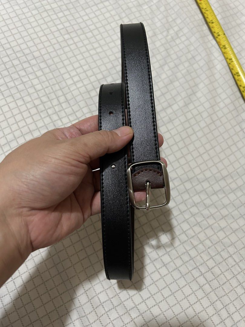 Black Leather Belt with Silver Buckle (Category: Babies & Kids Fashion) located in Quezon City. Submitted by practicalnanay (Listing ID 1441199790, Image 3). Description: - Classic black leather belt - Simple silver buckle - Length: Approx. 90cm / 35.5 inches (buckle to end) - Ideal for formal wear - Versatile accessory - Used only during 1st holy communion - rfs: outgrown by my son Shipping c/o buyer Pickup location: NIA Village Tandang Sora QC 