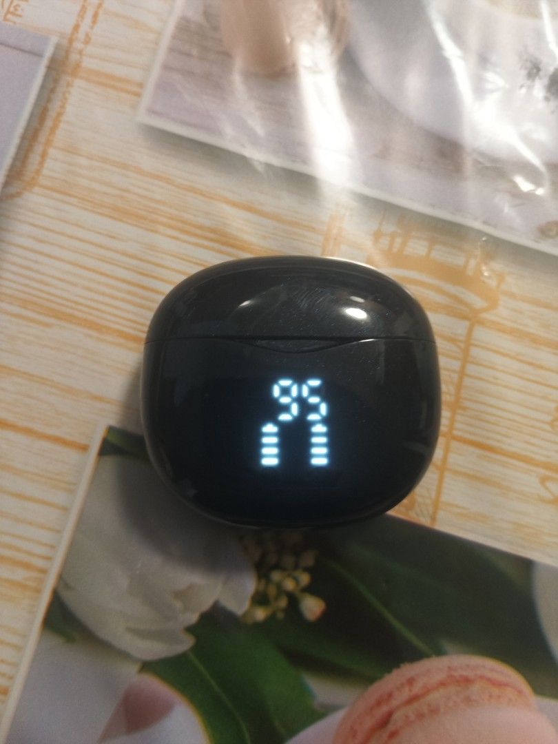 Black Wireless Earbuds with Charging Case
