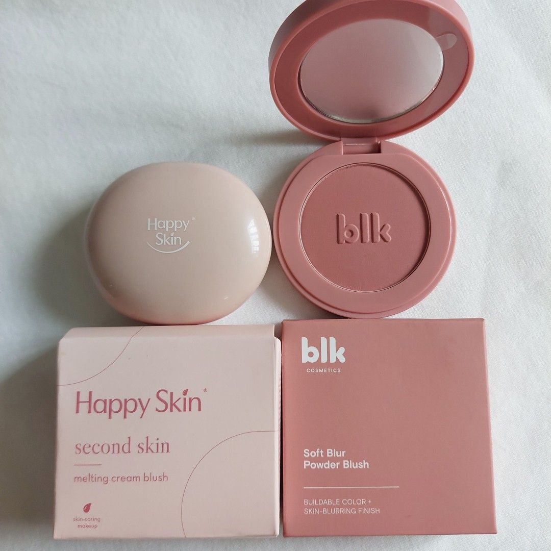 Blk Happy Skin Blush Set (Category: Makeup) located in Naga. Submitted by colecurate (Listing ID 1441250908, Image 1). Description: Blk Soft Blur Powder Blush (Shade Name: Maroon) Opened lang; never been used SRP: 399 Happy Skin Melting Cream Blush (Shade: Pink Flush) Slightly Swatched lang; never been used SRP: 599 RFS: not into blushes NEGOTIABLE.