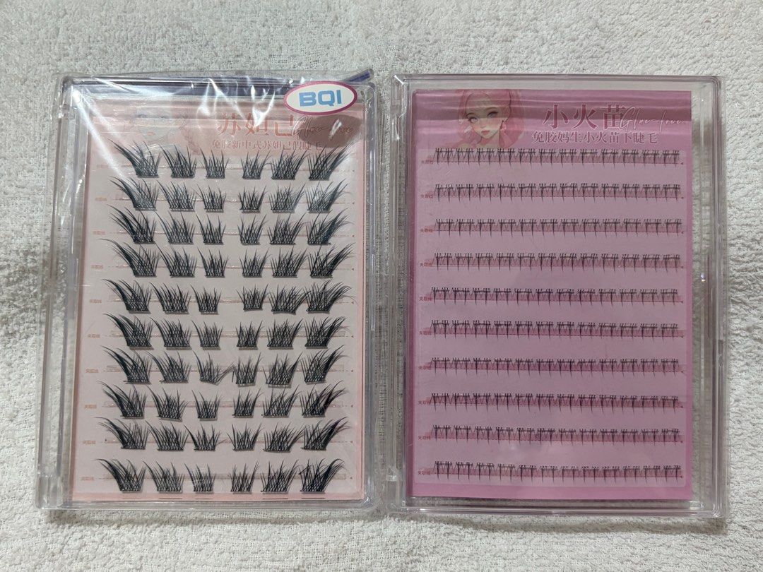 BQI glue-free false eyelashes (Category: Makeup) located in San Fernando. Submitted by cscg_ (Listing ID 1441321112, Image 1). Description: - Get both for 100 - 70 each.