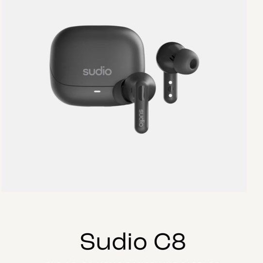 BRAND NEW Sudio C8 Earbuds Black