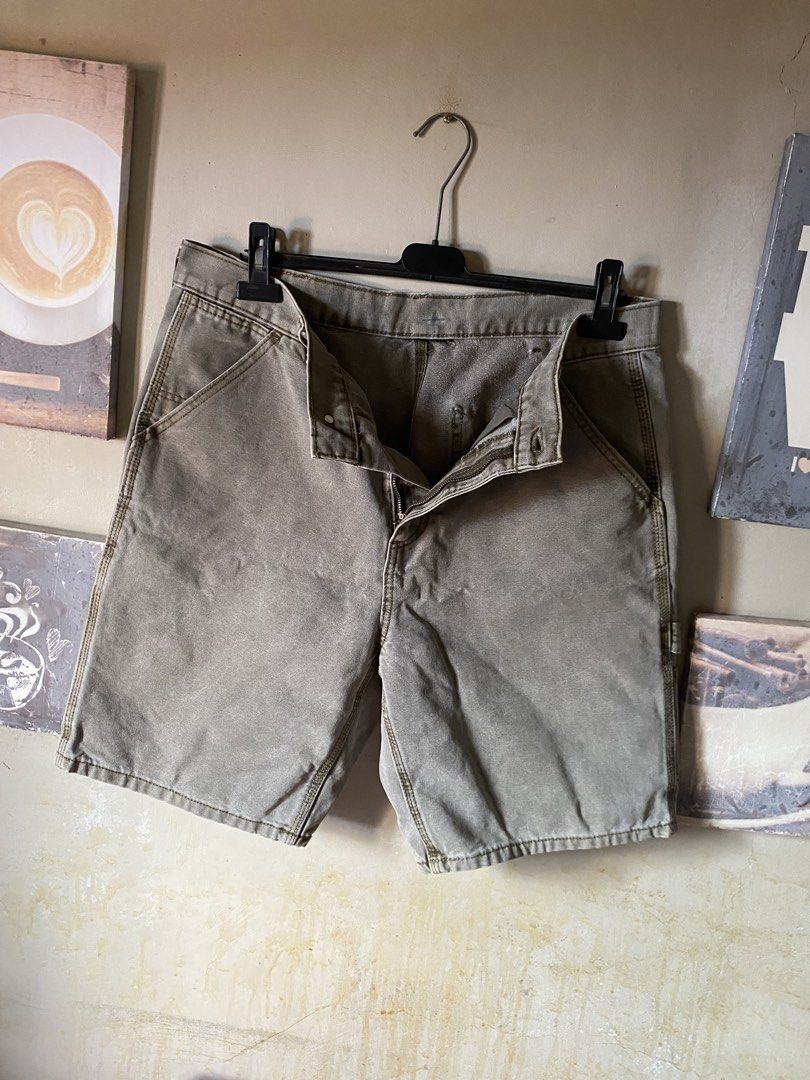 Carhartt Workwear Cargo Shorts Tan (Category: Shorts) located in Manila. Submitted by thrifttothecity (Listing ID 1441168426, Image 3). Description: CARHARTT CARPENTER JORTS (REPATCH) 34 x 19 Crispy Condition Excellent pa .