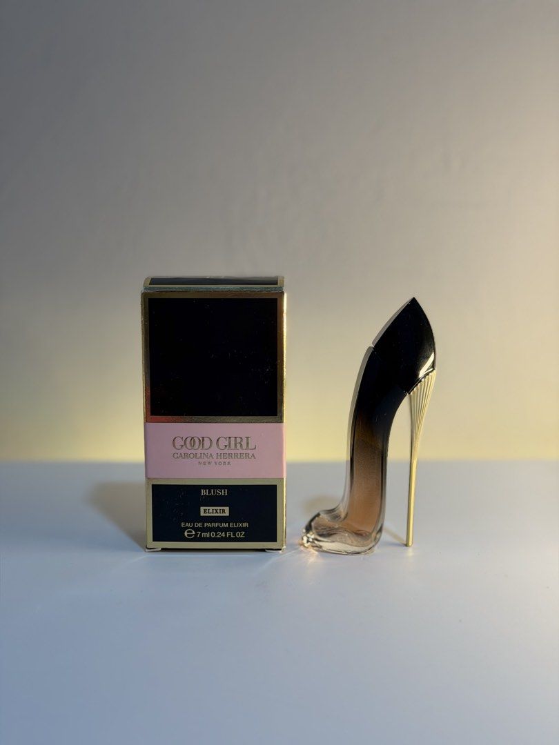 Carolina Herrera Good Girl Blush Elixir Eau de Parfum 7ml (Category: Fragrance & Deodorants) located in Pasig City. Submitted by regs.018 (Listing ID 1441374209, Image 2). Description: - Miniature bottle of Carolina Herrera Good Girl Blush Elixir - Eau de Parfum (EDP) - Convenient 7ml size, ideal for travel or sampling - Includes original packaging/box - Makes a wonderful gift or personal treat.