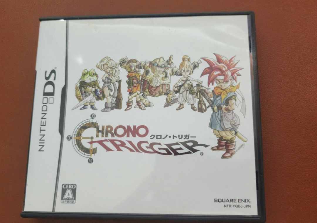 Chrono Trigger Nintendo DS Game (Category: Nintendo) located in Daraga. Submitted by Tumblebox (Listing ID 1441203146, Image 1). Description: Authentic Chrono Trigger for Nintendo DS Complete game cartridge, case and manual. Dual Language: English and Japanese Region free. Good condition Tested Working..