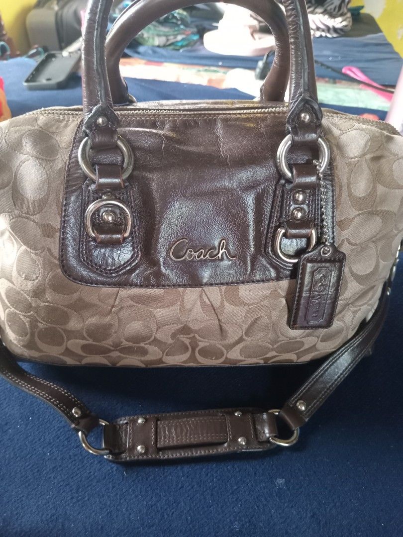 COACH ASHLEY SIGNATURE SATCHEL, Luxury, Bags & Wallets on 