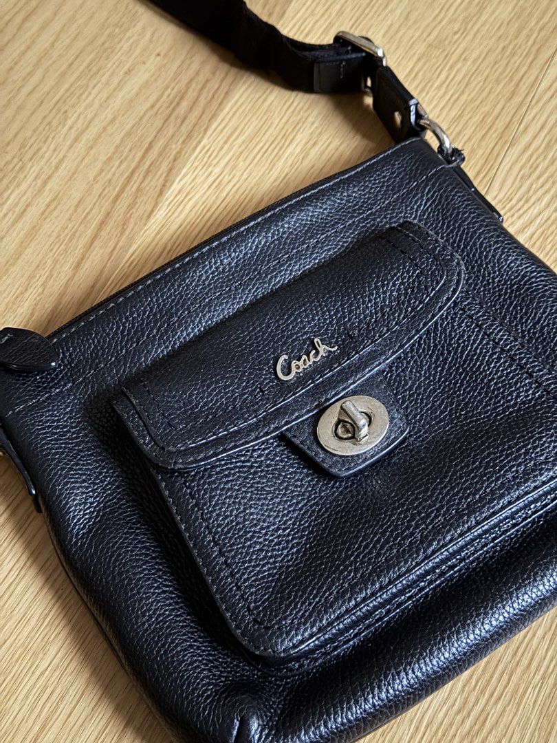 Coach Black Leather Crossbody Bag (Category: Cross-body Bags) located in Pasay City. Submitted by elleventh (Listing ID 1441259009, Image 3). Description: - Rank A (9/10) - 9” x 7” x 1” All items are guaranteed authentic and are personally curated and sourced by the founder. If you wish to get a certificate of authenticity from a trusted third party company, you may message us for more details. Elleventh PH is not affiliated or associated with th