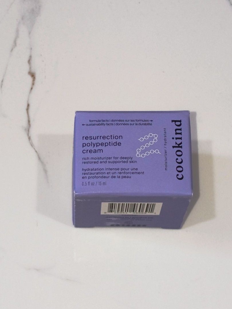 Cocokind Resurrection Polypeptide Cream (Category: Face Care) located in Davao. Submitted by fancyfinds.ph (Listing ID 1441201088, Image 1). Description: - Travel-sized version of cocokind's skin-firming rich cream to instantly restore skin's moisture levels and provide increased plumpness. - A dreamy cushion-like texture hugs the skin while improving radiance, supporting the skin's natural collagen and helping reduce the look of fine lines and w