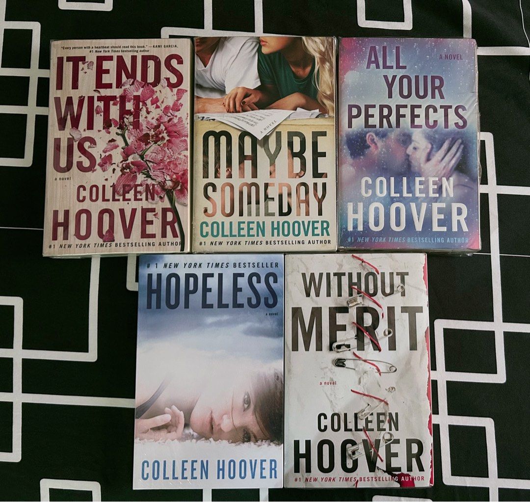 Colleen Hoover Novels (Category: Storybooks) located in Cainta. Submitted by klach (Listing ID 1441188015, Image 1). Description: 📖 It Ends With Us ₱250 📌 Read once / First Owner 📌 Minimal spine crease 📌 Tanning pages 📖 Maybe Someday ₱250 📌 Read once / First Owner 📌 Minimal spine crease 📌 Tanning pages 📖 All Your Perfects ₱250 📌 Read once / First Owner 📌 Minimal spine crease 📌 Tanning pages 📖 Hopeless ₱450 📌 BNew (Sealed) 📖 Without