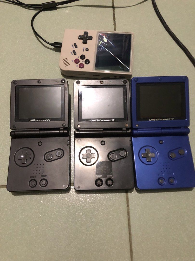 Defective GBA SP units and anbernic handheld (Category: Others) located in Quezon City. Submitted by markgolveo (Listing ID 1441289379, Image 1). Description: Defective GBA SP units and anbernic handheld All items are considered defective Untested for parts out repairs Sba sp units has no batteries Anbernic unit broken screen With power not charging 2 pcs gba sp 100 1 pc game pudding 1 anbernic.