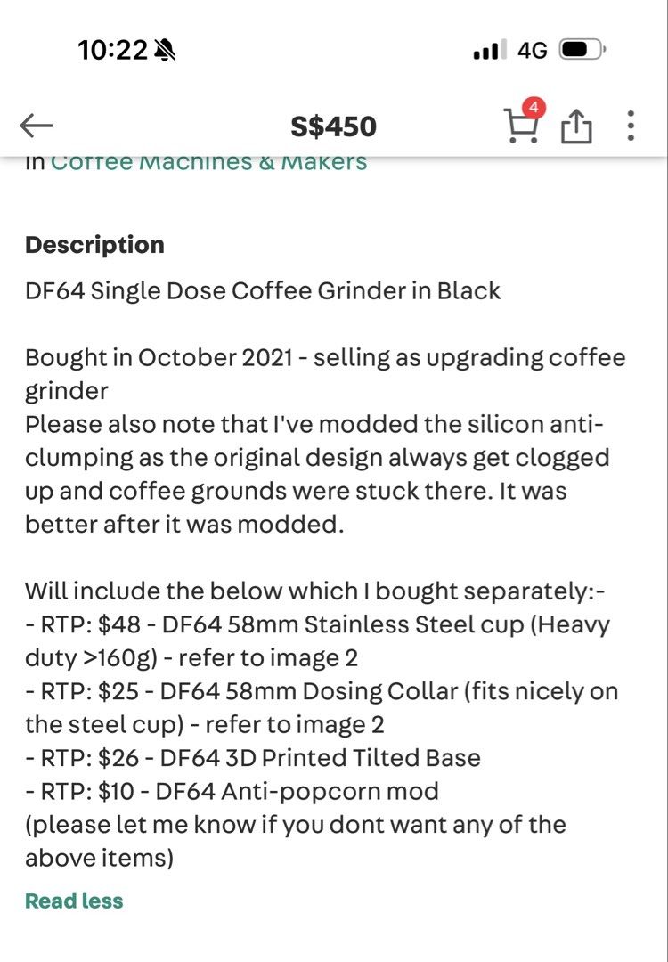 DF64 Coffee Grinder in Black469975209105182721