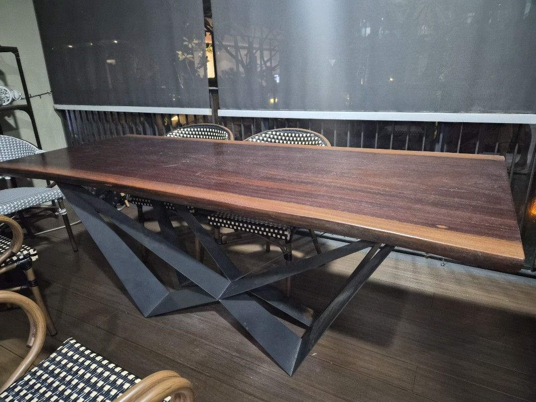 Dining table (Category: Tables & Sets) located in Singapore. Submitted by littlechubbycheeks (Listing ID 1441307121, Image 1). Description: Solid Wood Dining Table. Length - 198cm Width - 86cm Height - 77cm Collection from Punggol on 20th June. To arrange own transport. No chairs included..
