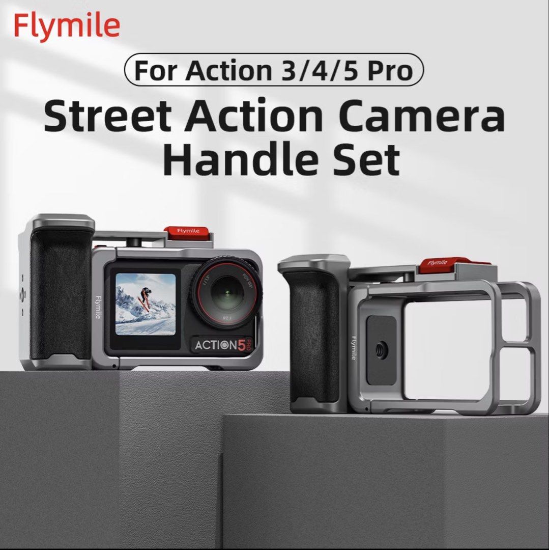 DJI Action 5 Pro Grip Set FlyMile (Category: Cameras) located in Davao. Submitted by billytings (Listing ID 1441344483, Image 1). Description: DJI ACTION 5 PRO GRIP KIT Brand: FlyMile -compatible with the Action 5 Pro -bought for PHP 2,600+ from the 🍊app Like New. Used once for travel ✈️ No box included *camera not included.