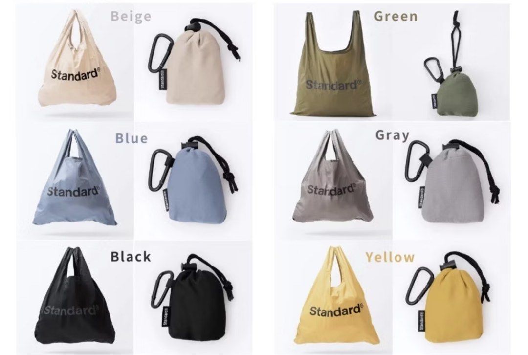 Eco foldable compact bag with chain (Category: Tote Bags) located in Pasig City. Submitted by redeem (Listing ID 1441270941, Image 1). Description: Brand new with tag Made in Japan Available colors: Beige, blue, red, black and mustard yellow.