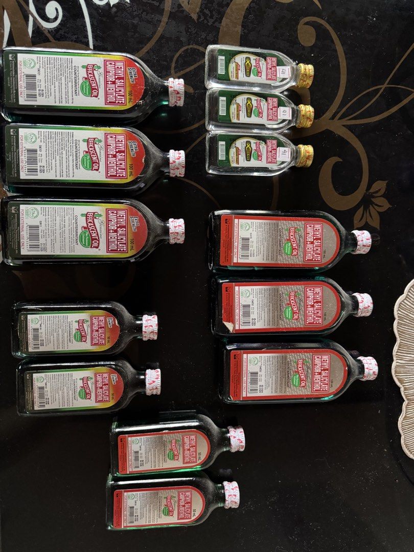 Efficascent Oil Plain, Extra Strength and Extra Strong (Category: Body Care) located in Floridablanca. Submitted by paulacdagulo (Listing ID 1441244883, Image 1). Description: Read! Read! Read! Pwede paninda! Pwede pang gift sa mga Tito/Tita/Lolo at Lola! Take all for only ₱950 - 3botts Efficascent oil Plain 100ml (5/2029&11/2028 Expiry date) -3 botts Efficascent oil Xtra Strength 100ml (05/2029&01/2028 Exp date) -2 botts Efficascent oil Stra str