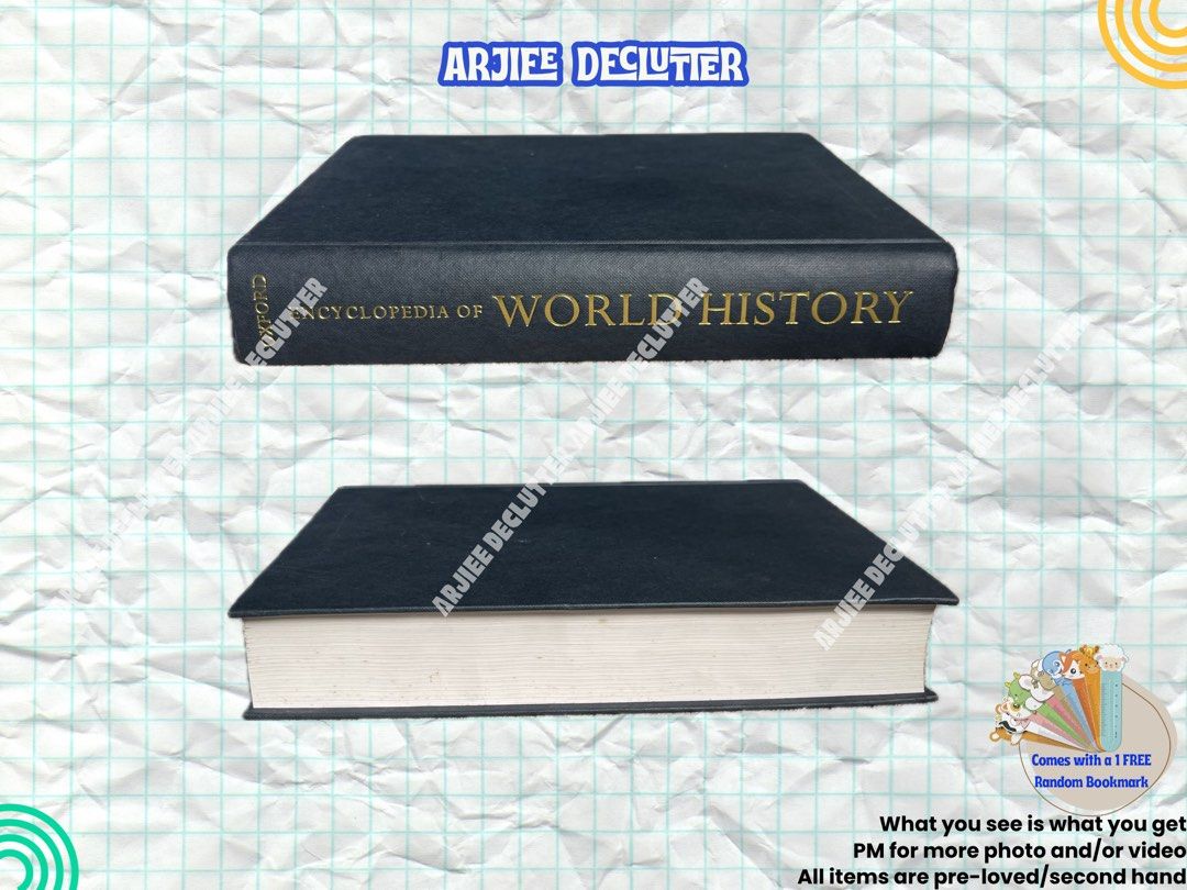 (PRICE DROP) Encyclopedia of World History (Category: Textbooks) located in Tayabas. Submitted by arjieedeclutter (Listing ID 1441354094, Image 2). Description: For Transaction visit Arjiee Declutter on EPBI and there is also an individual posting for the condition of the posted product 🧾MOP: Gcash (PAYMENT FIRST) 📦MOD: 🍊 and ⚫️ app for SHIPPING CHECK OUT ONLY/J&T (direct)/LBC/Flash Express Reservation “WITHIN 24 HOURS” upon invoice All items 