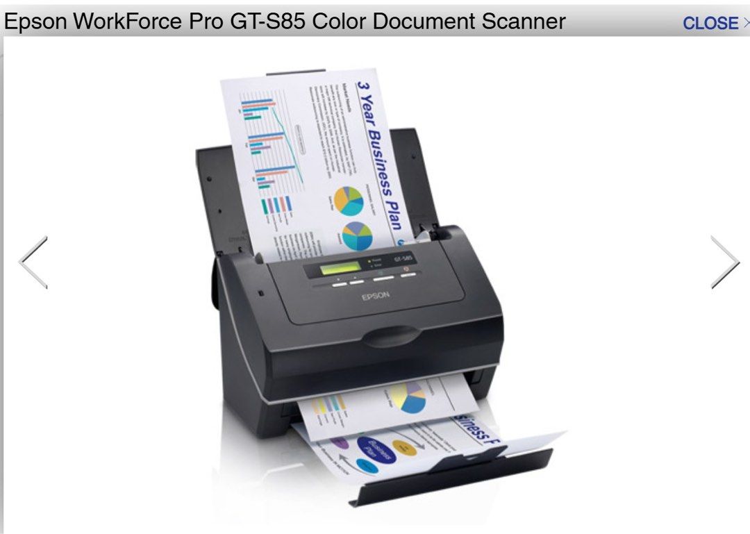 Epson WorkForce Pro GT-S85 Color Document Scanner470036182216232960