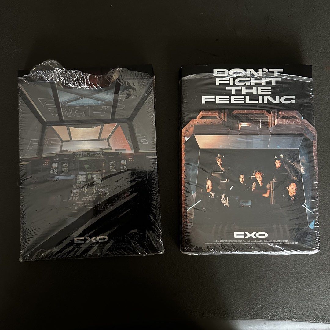 EXO Don't Fight The Feeling (2 versions) (Category: CDs & DVDs) located in Bulacan. Submitted by felice0 (Listing ID 1441228899, Image 1). Description: - Two sealed EXO albums available: 'Don't Fight The Feeling' and 'Obsession'. - Both albums are brand new and still in original plastic packaging. - Ideal for any dedicated EXO-L (EXO fan). - Special offer: Purchase both albums together to complete your collection..