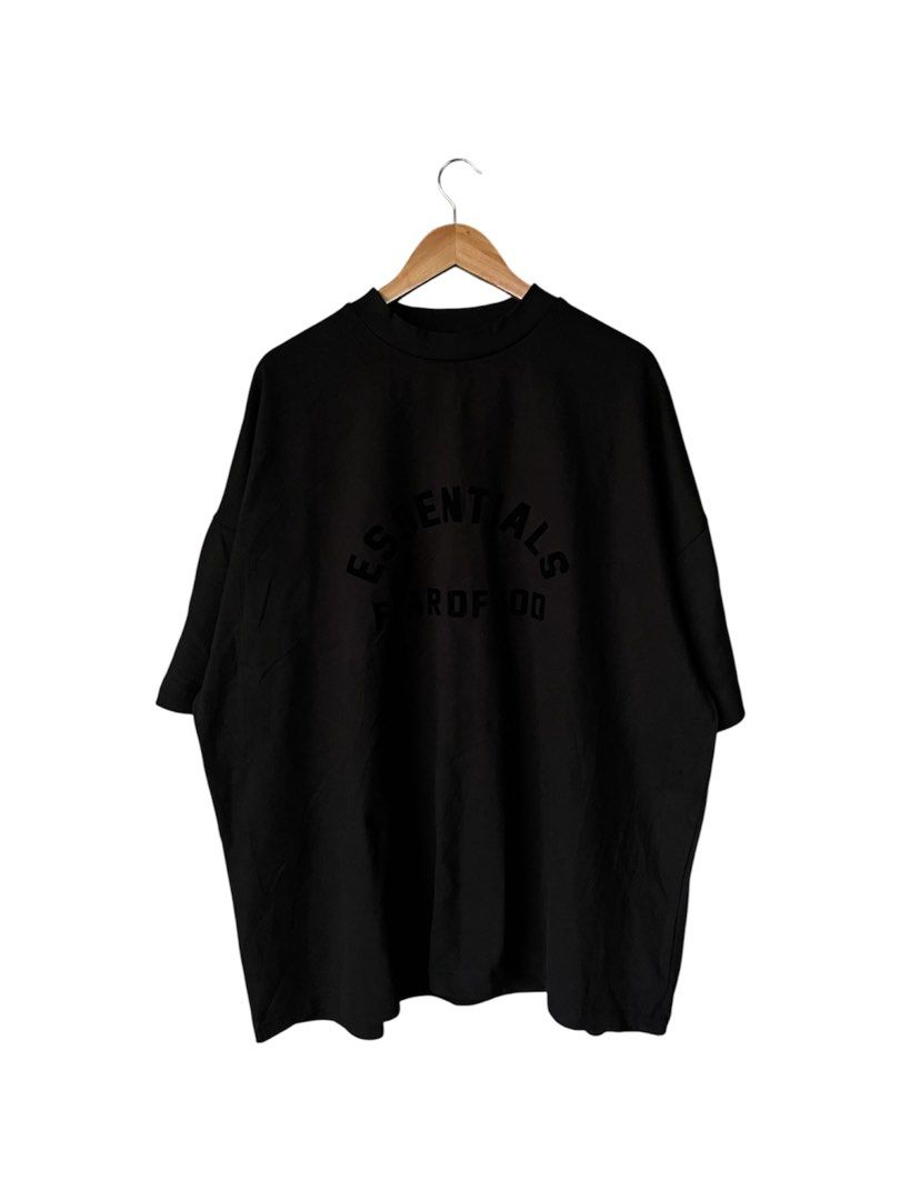 Fear of God Essentials Oversized T-Shirt (Category: Tshirts & Polo Shirts ) located in Davao. Submitted by gotchastuff (Listing ID 1441249785, Image 1). Description: - Brand: Fear of God Essentials - Color: Black - Size: L - Dimes 29x31 - Material: 100% Cotton - Features: Classic Fear of God Essentials logo printed on the front - Style: Essential streetwear staple - Condition: Please check photos for details.