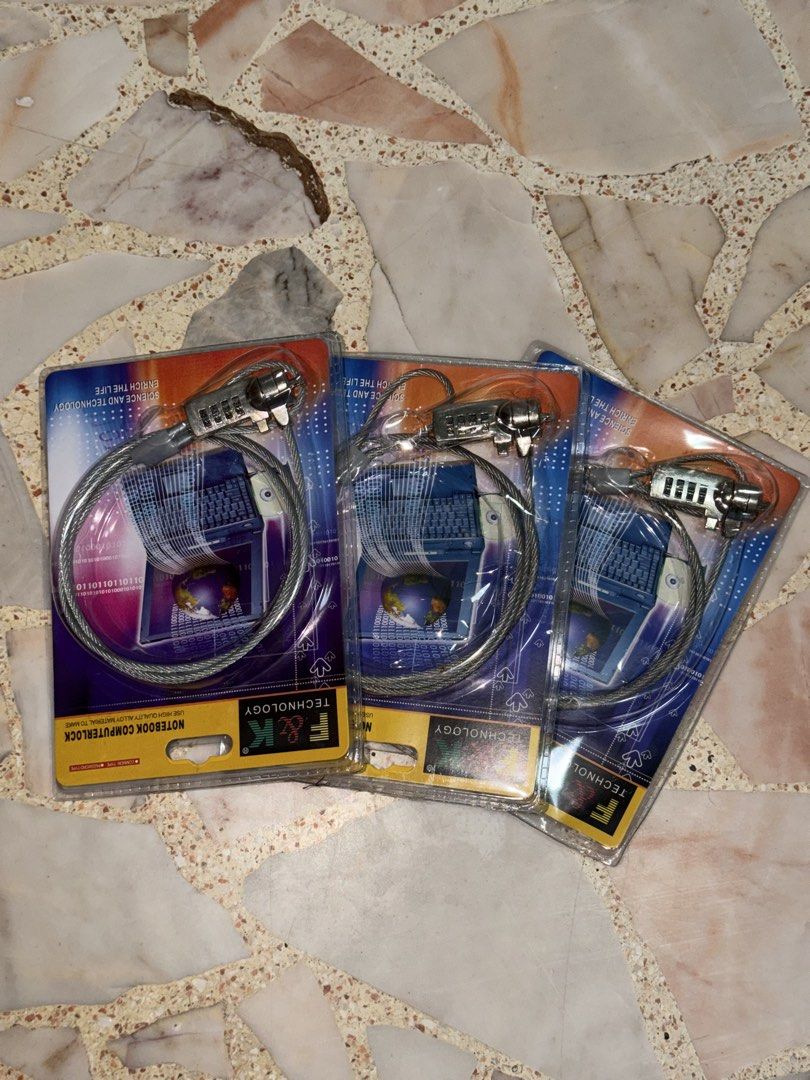 F&K Technology Notebook Computer Lock (3 pcs)470010631302696960