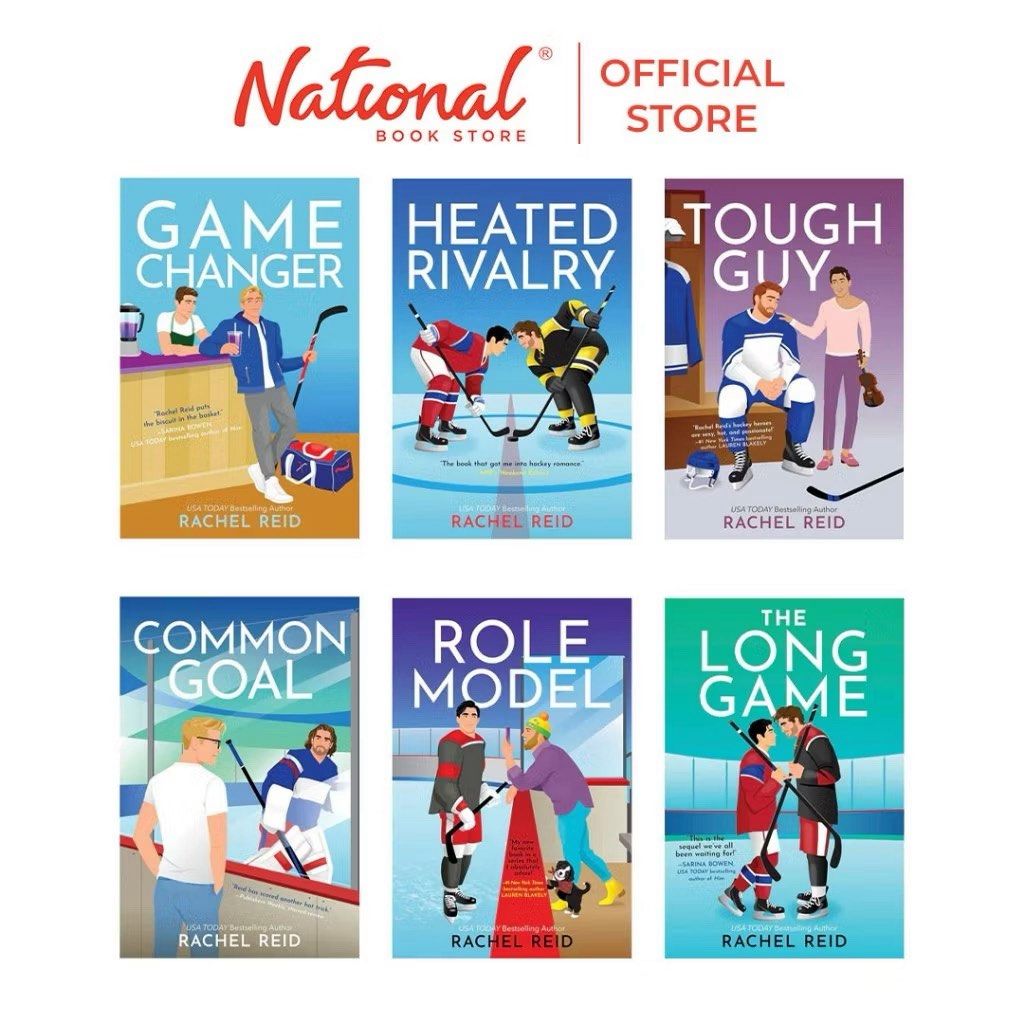 GAME CHANGER SERIES (Rachel Reid) - COMPLETE SET (Category: Storybooks) located in Cagayan de Oro. Submitted by lilharpersbazaar (Listing ID 1441185002, Image 1). Description: RUSH SELLING‼️ - SEALED with tags/receipt - Purchased 899p each at National Book Store - Includes: Game Changer, Heated Rivalry, Tough Guy, Common Goal, Role Model, and The Long Game RFS: Only keeping my fantasy genre collection 😌.