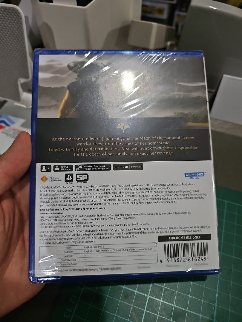 GHOST OF YOTEI PS5 (Category: PlayStation) located in Manila. Submitted by cjpgo (Listing ID 1441304867, Image 3). Description: Selling Brand new sealed Ghost Of Yotei for playstation 5. RFS: gift. i don't own a ps5. Shipping at the expense pf the buyer..