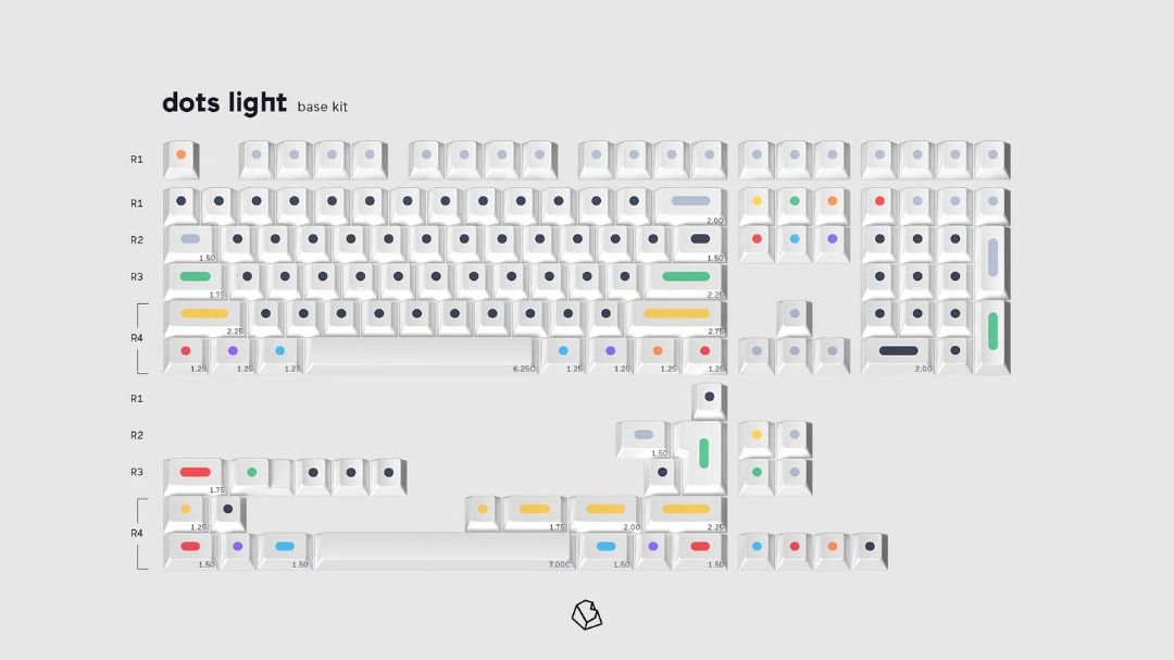 GMK Dots R2 – Light Base Kit (Lightly Used, No Shine)