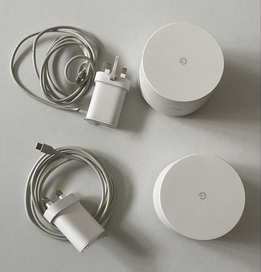 Google Wifi System 2-Pack with Power Adapters and Cables