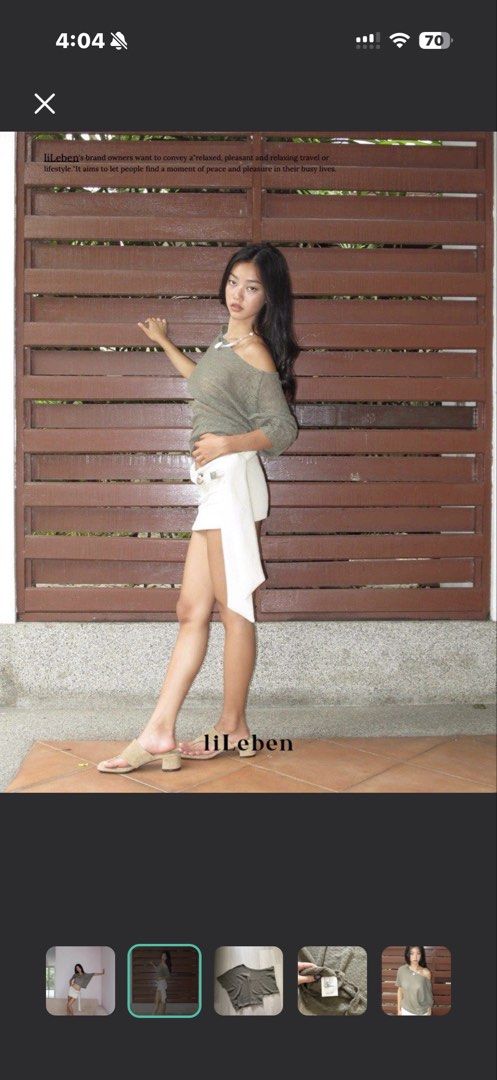green knitted top (Category: Other Tops) located in Singapore. Submitted by luckystar55555 (Listing ID 1441245708, Image 3). Description: .