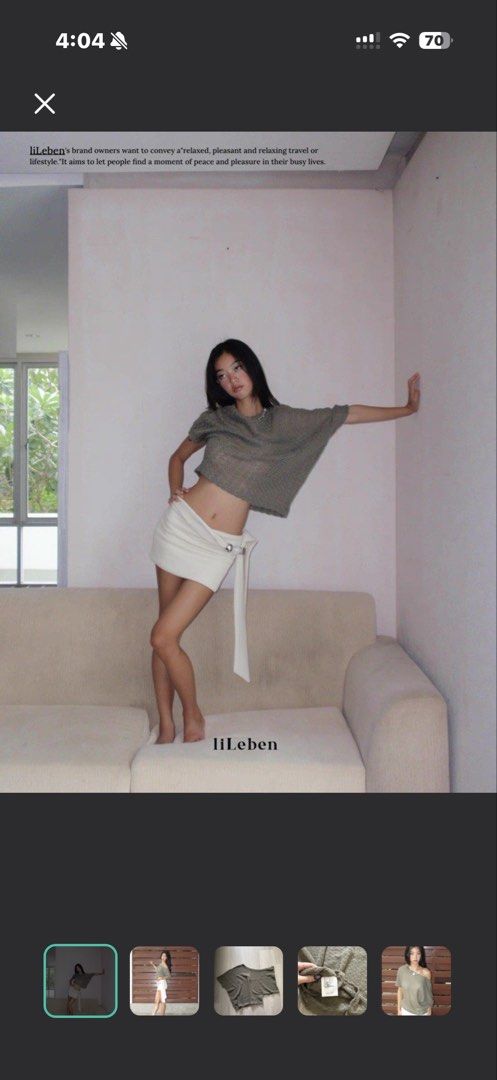 green knitted top (Category: Other Tops) located in Singapore. Submitted by luckystar55555 (Listing ID 1441245708, Image 2). Description: .