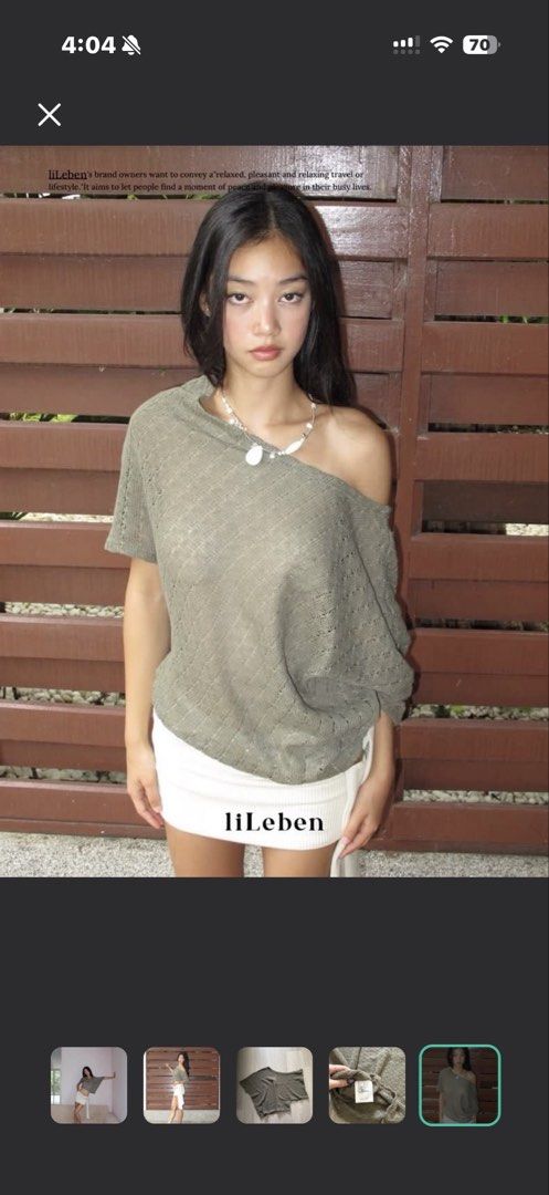 green knitted top (Category: Other Tops) located in Singapore. Submitted by luckystar55555 (Listing ID 1441245708, Image 1). Description: .