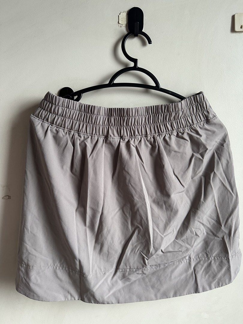 Grey Skirt with Pockets (Category: Skirts) located in Quezon City. Submitted by quality.declutters (Listing ID 1441266180, Image 2). Description: - Comfy grey skirt - Elastic waistband for a perfect fit - Convenient front pockets - Lightweight and breathable material - Best used for working out or sports - With built-in shorts - RFS: Decluttering (This was gifted to me) - MOP: Gotyme/Gcash/BPI.