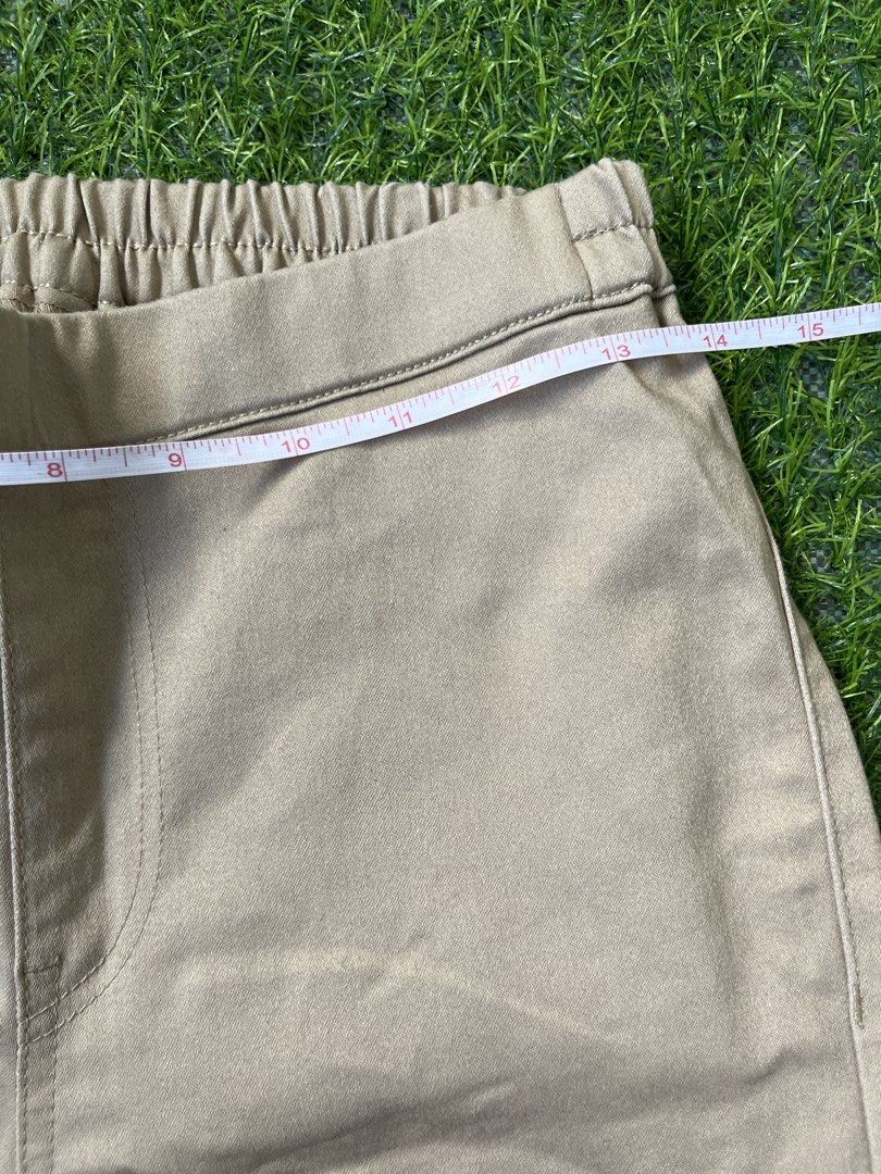 GU Beige Elastic Waist Pants Size M (Category: Other Bottoms) located in Bacolod City. Submitted by marbiii (Listing ID 1441232227, Image 3). Description: - Beige GU pants - Size M - Comfortable elastic waistband - Straight leg fit - Two back pockets - Material: Polyester and Polyurethane blend - Perfect for casual wear.