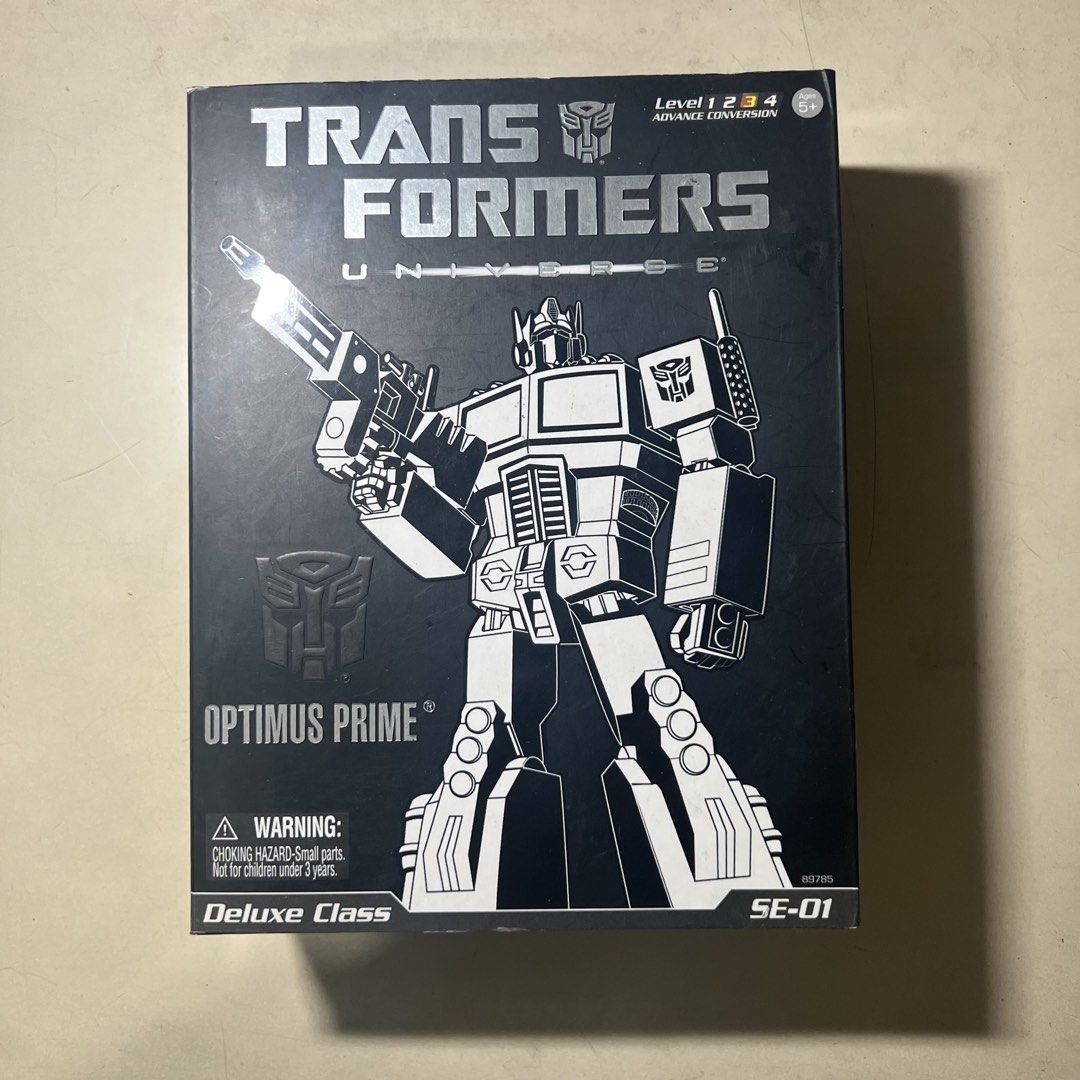 Hasbro Transformers Universe Special Edition Optimus Prime (BIB) (Category: Action & Battle Toys) located in Mandaluyong City. Submitted by 8bitvictor (Listing ID 1441328951, Image 1). Description: 2008 Hasbro Transformers Universe Optimus Prime Back in Box The figure is in mostly excellent condition with tight joints but has one issue: the top of his right ear is broken off as seen in the last picture. Box has some yellowing but is otherwise exc