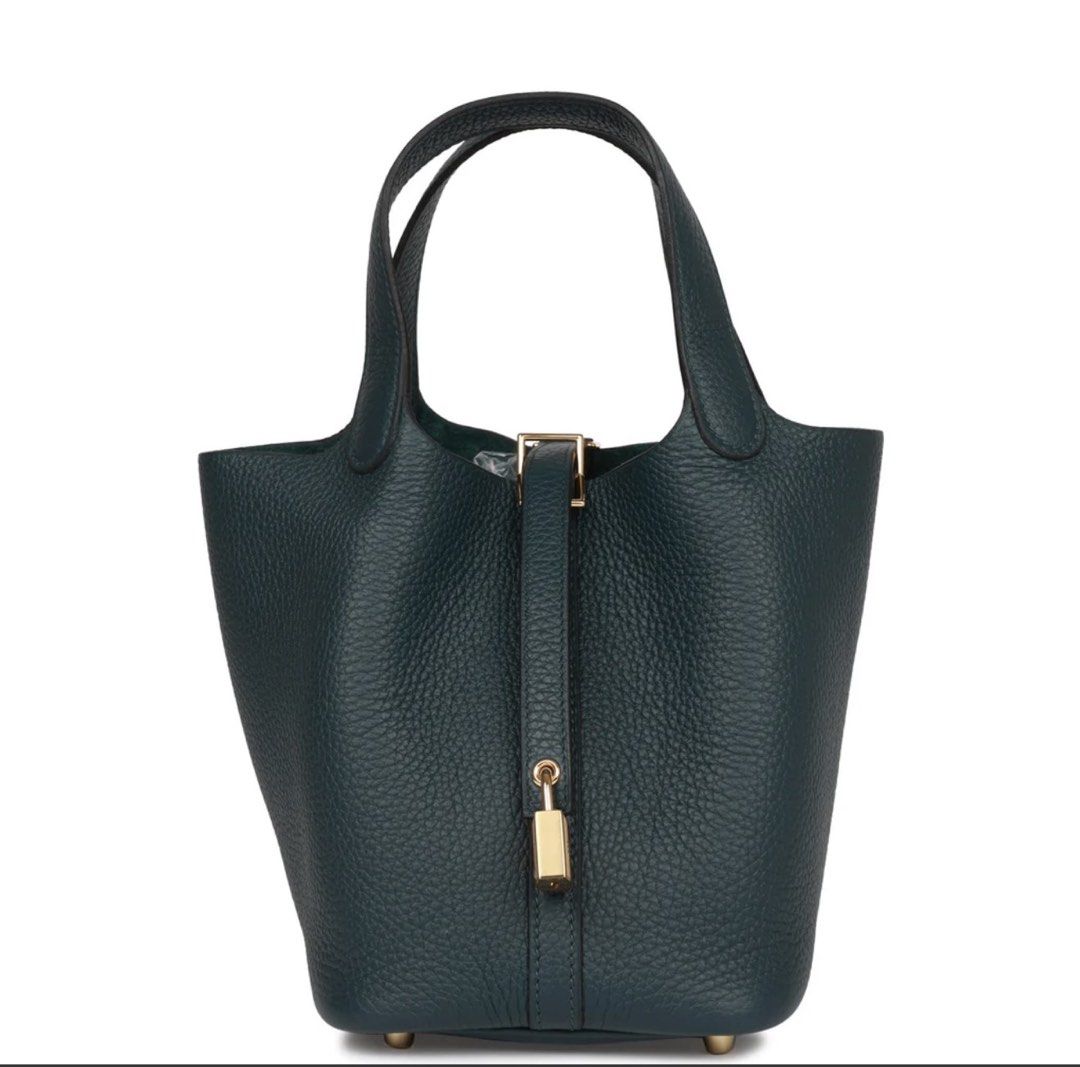 Hermès Picotin 18 (Category: Luxury Bags & Wallets) located in Taguig. Submitted by mainsourceph (Listing ID 1441207933, Image 1). Description: Hermès Picotin 18 Vert Cypress Clemence Gold Hardware Bag, Dust Bag and Receipt.