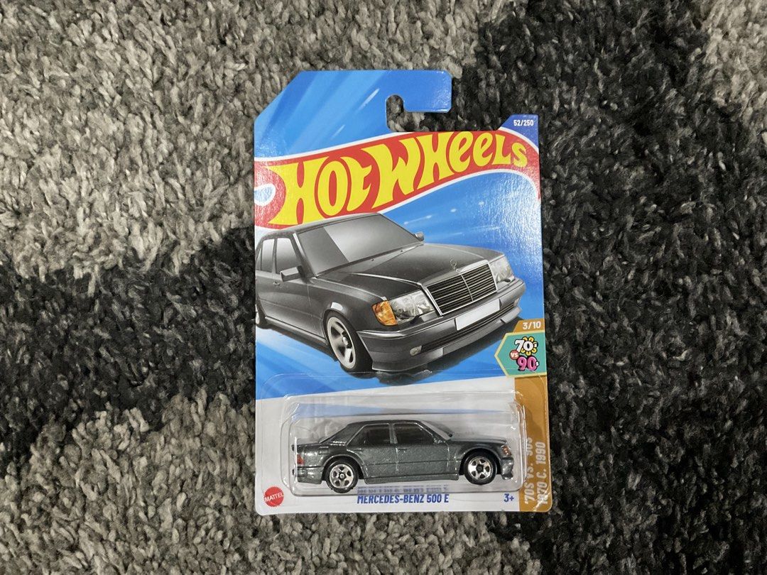 Hot Wheels Mercedes-Benz 500 E 1990 (Category: Vehicle & Diecast Models) located in Manila. Submitted by myfind_1227 (Listing ID 1441267741, Image 1). Description: - Hot Wheels Mercedes-Benz 500 E - Year: 1990 - Series: 70s/80s/90s (Number 3 of 10) - Main Collection: 52 out of 250 - Perfect for car collectors!.