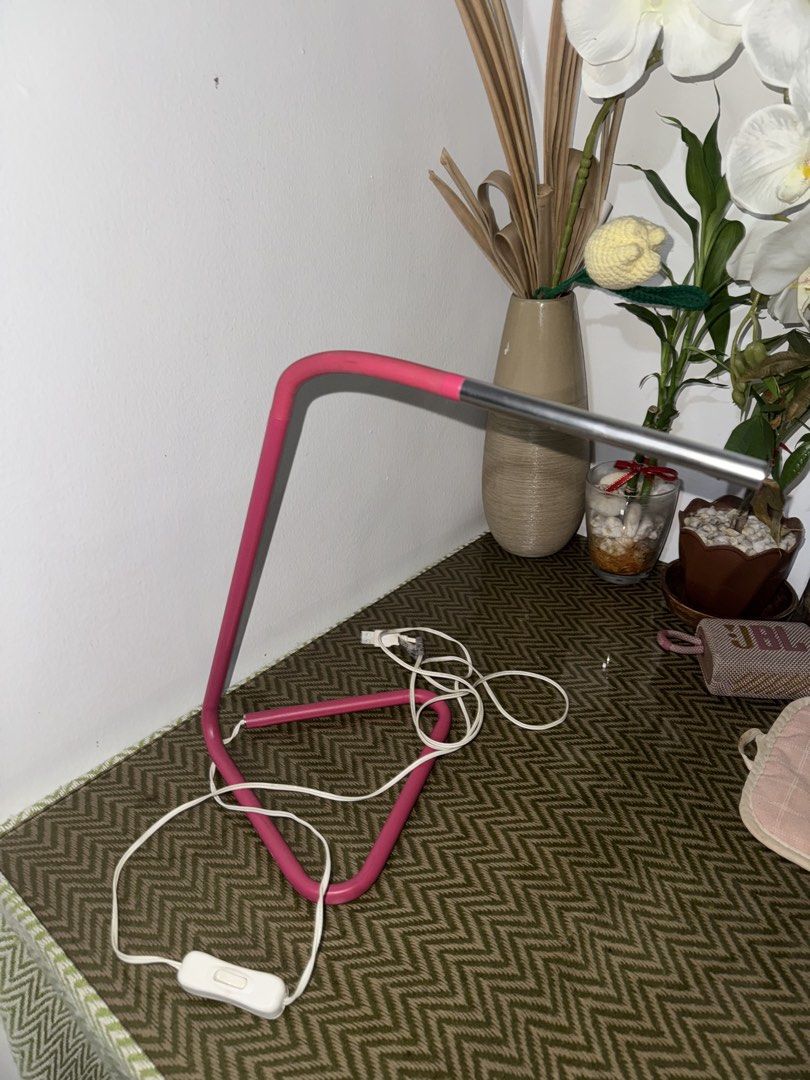 IKEA pink study lamp (Category: Electrical, Adaptors & Sockets) located in Manila. Submitted by zaigrnm (Listing ID 1441306565, Image 2). Description: Ikea study pink lamp.
