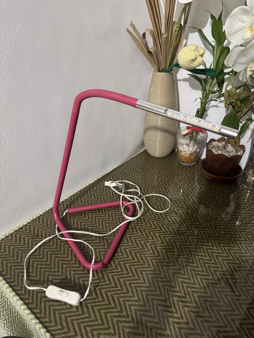 IKEA pink study lamp (Category: Electrical, Adaptors & Sockets) located in Manila. Submitted by zaigrnm (Listing ID 1441306565, Image 1). Description: Ikea study pink lamp.