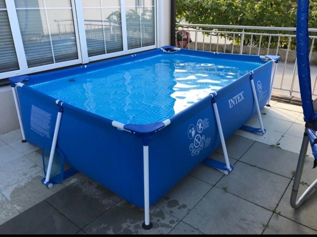 Intex Rectangular Frame Pool (Category: Water Sports) located in Singapore. Submitted by whippySUP (Listing ID 1441325881, Image 1). Description: - Intex Rectangular Frame Pool - Dimensions: 3.00m x 2.00m x 0.75m - Ideal for summer cooling off - Easy to set up - Comes with original box - Used once for an event , in pristine condition .
