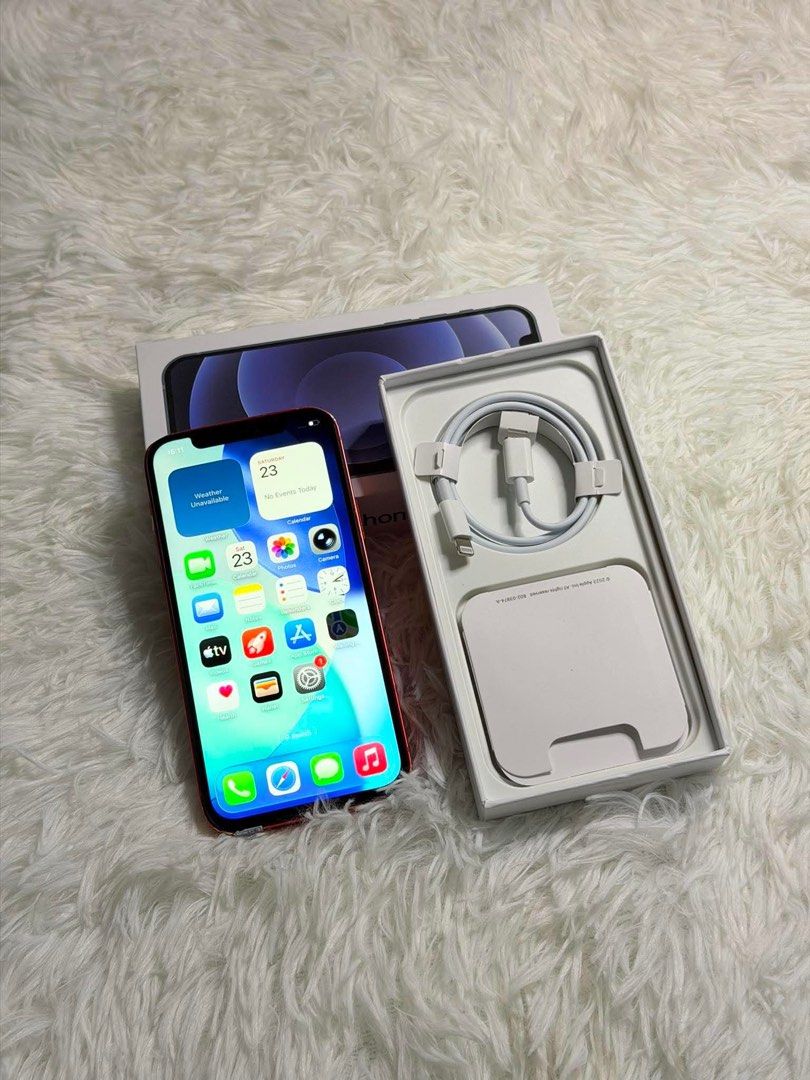 IPHONE 12 128GB (Category: iPhone 12 Series) located in Baler. Submitted by ajidulay.07 (Listing ID 1441236611, Image 2). Description: LAST 1 NATO😭 128|IPHONE 12😍 FU ANYSIM LANG TO TAPOS MURA PA🥹 SUPER GANDA NG CAM✨ 🏷️10,700 ONLY COMPLETE PACKAGE ☑️128STORAGE ☑️100BERA ☑️ios-26 ☑️MALINAW BOTH CAM LALO NA .5🥹 ☑️GOOD FACE ID ☑️GOOD TRUETONE ☑️ANYSIM ☑️UNLI RESET 🎀 BATTERY REPLACEMENT SUPER KUNAT PA.