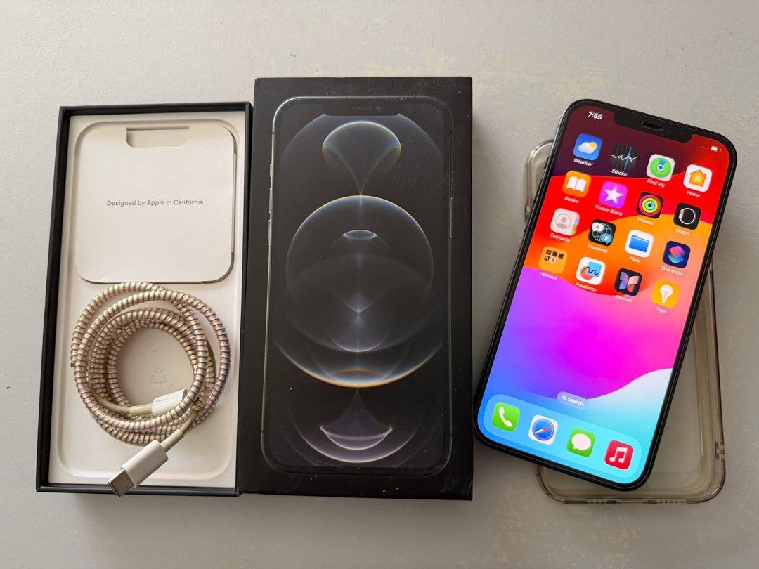 iPhone 12 Pro max (Category: iPhone 12 Series) located in Manila. Submitted by christianramirez160490 (Listing ID 1441269887, Image 1). Description: iPhone 12 Pro Max 128GB Good Truetone Good Face ID Services battery 73% Orig battery Factory unlock Openline Any sim Unit cored box only .